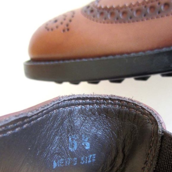 new TOD\'S Chelsea perforations wingtip boots 6.5 / 7.5 US